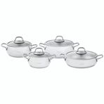 Cookplus Heybeli 8 Parça Çelik Tencere Set