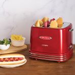 Cookplus Mutfaksever 4lü Sosisli Sandviç (Hot Dog) Yapma Makinesi - Kırmızı