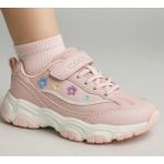Cool Bella-Flt 31/36 Kız Çocuk Cırtlı Sneaker Spor Ayakkabı - Pudra