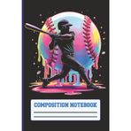 Cool Dripping Baseball Notebook: Fun Sports Composition Notebook for Students & Baseball Lovers | 6 x 9 Inch | 120 Wide Ruled Pages