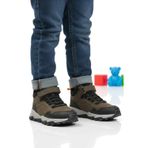 Cool Haki Gri Cırtlı Kaymaz Unisex Cırtlı Çocuk Bot Doruk P