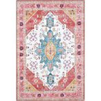 Cool Halı Beylerbeyi By 837 Pembe Halı Etnik Desenli Otantik Ev Salon Halısı Yıkanabilir Şönil Halı