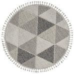 Cool Halı Bress 1401 Gri Halı Bukle İskandinav Halı Etnik Antre Halısı Dekoratif Yuvarlak Mutfak Halısı