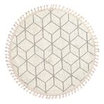 Cool Halı Bress 1407 Beyaz Halı Bukle İskandinav Halı Etnik Antre Halısı Dekoratif Yuvarlak Mutfak Halısı