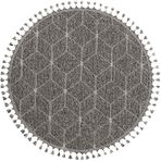 Cool Halı Bress 1408 Gri Halı Bukle İskandinav Halı Etnik Antre Halısı Dekoratif Yuvarlak Mutfak Halısı