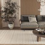 Cool Halı Elit 14 Bej Bukle Salon Halısı Modern Mutfak Halısı Geometrik Halı Koridor Halısı Yolluk