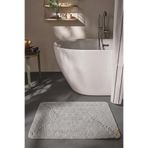 Cool Halı Glenn Açık Gri Tekli Makinada Yıkanabilir Çift Taraflı El Dokuması Dekoratif Banyo Kapı Önü Paspası