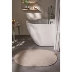 Cool Halı Glenn Bej Rengi Oval Banyo Paspası Çift Taraflı Yıkanabilen Kolay TemizlenenTekli Klozet Önü Paspası