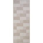 Cool Halı Grande 01 Bej Balkon Kilimi Dama Desen Halı Yolluk İnce Antre Kaymaz Tabanlı Mutfak Kilimi