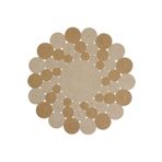 Cool Halı Luke 308 Kahve Beyaz Yuvarlak Halı Dekoratif Antre Hol Halısı Hasır Balkon Halısı Banyo Halısı