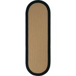 Cool Halı Luke 858 Siyah Oval Yolluk Uzun Antre Hol Koridor Halısı Hasır Dokulu Dekoratif Jüt Banyo Paspası