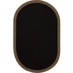 Cool Halı Luke 867 Siyah Oval Halı Paspas Örgü Hasır Kilim Yolluk Bohem Dekoratif Mutfak Balkon Banyo Halısı