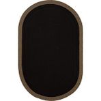 Cool Halı Luke 867 Siyah Oval Halı Paspas Örgü Hasır Kilim Yolluk Bohem Mutfak Balkon Banyo Halısı