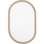 Cool Halı Luke 869 Beyaz Oval Halı Paspas Örgü Hasır Kilim Yolluk Bohem Dekoratif Mutfak Balkon Banyo Halısı