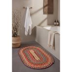 Cool Halı Luke Renkli Oval Banyo Paspası Tekli El Dokuma Bohem Etnik Tuvalet Önü Klozet Önü Lavabo Önü Paspas