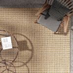 Cool Halı Milano 667 Kahve Hasır Dokulu Halı Kilim Salon Mutfak Koridor Kesme Yolluk Dokuma Makine Halısı - 160 x 300 cm - Kahve - Açık Kahve