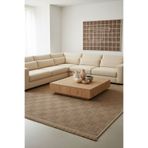 Cool Halı Mirage Kahverengi Dama Desenli Kilim Kaymaz Tabanlı Yıkanabilir Bohem Salon Balkon Mutfak Kilimi