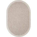 Cool Halı Pratico Bej Oval Dijital Baskı Hasır Görünüm Silinebilir Kaymaz Yıkanabilir Mutfak Halısı