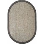 Cool Halı Pratico Kahve Oval Kaymaz Mutfak Halısı Dijital Baskı Sisal Hasır Görünüm Yıkanabilir Halı Kahverengi