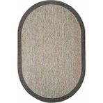 Cool Halı Pratico Kahve Oval Kaymaz Mutfak Halısı Dijital Baskı Sisal Hasır Görünüm Yıkanabilir Halı Kahverengi