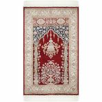 Cool Halı Prayer 01 Kırmızı Seccade Kalın Namaz Halısı Çeyizlik Gelin Damat Çift Bohça Seccade