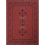Cool Halı Private Bordo Eskitme Vintage Halı Etnik Desen Otantik Şönil Halı Yıkanabilir Salon Halısı