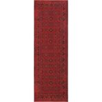 Cool Halı Private Kırmızı Halı Yolluk Koridor Hol Halısı Afgan Desenli Yıkanabilir Dokuma Şönil Mutfak Halısı