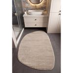 Cool Halı Puffy Koyu Bej Banyo Halısı Kalın Peluş Yumuşak Tüylü Amorf Şekilli Duş Önü Banyo Paspası (80x120)