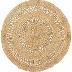 Cool Halı Stew Ca-112 Natural Yuvarlak Jüt Halı El Dokuma Hasır Dekoratif Jüt Örgü Halı Jüt Kilim Bej