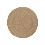 Cool Halı Vime 01r Natural Yuvarlak Jüt Halı Yolluk El Dokuma Jüt Kilim Hasır Otantik Bohem Halı Bej