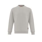cool hill ch exclusive Erkek 3 İplik Şardonlu Armalı Bisiklet Yaka Basic Sweatshirt (Krem, L)