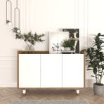 Cool Home Ala Çok Amaçlı Konsol Sepet-Beyaz - 120 - Beyaz - Sepet Ceviz
