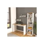 Cool Home Olven Raflı Çalışma Masası ve Kitaplık Seti , Beyaz - Meşe