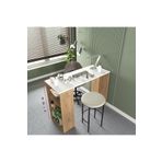 Cool Home Pan Makyaj Masası , Manikür Masası , Raflı Beyaz - Sepet