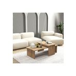 Cool Home Vera 2 ' li Orta Sehpa , Servis Sehpası Sepet (Meşe)