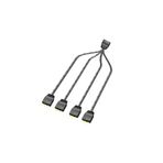 Cool Moon Coolmoon 5v 3pin Argb 4 Port Splitter Çoklayıcı Kablo - 5v 3pin Uzatma Kablosu ( 1 Dişi To 4 Erkek )