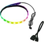 Cool Moon Manyetik Rgb LED Işık Kasa Için Işık Mini 4pin To 5V 3pin Kablolu - 40 cm - Renkli