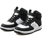 Cool Pekin Unisex Çocuk Günlük Sneaker Uzun Spor Bot - Siyah - Beyaz