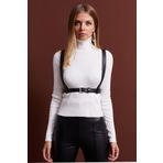 Cool & Sexy BE448 Kadın Siyah Askılı Kemer