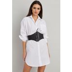 Cool & Sexy BE512 Kadın Siyah Kuş gözlü Korse Suni Deri Kemer