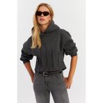 Cool & Sexy Kadın Antrasit Nervüllü Üç İplik Sweatshirt TF13