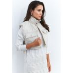 Cool & Sexy Kadın Bej Crop Yelek İS808