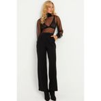 Cool & Sexy Kadın Siyah Beli Cırtlı Pantolon ELT3455