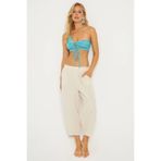 Cool & Sexy Kadın Taş Keten Şalvar Pantolon K1252
