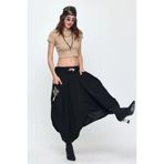 Cool & Sexy Nakış Detaylı Bağcıklı Cepli Şalvar Etek
