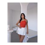 Cool & Sexy Ottoman Omuz Detay Turuncu Bluz