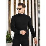 Cool Street Siyah Erkek Slim Fit Yarım Balıkçı Fitilli Triko KAZAK-TRZ19158R01S