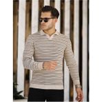 Cool Street Vizon Erkek Slim Fit Polo Yaka Patlı Triko KAZAK-TRZ19132R03S