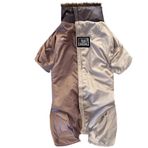 Cool Suit L Su Geçirmez Boynu Kürklü Kahverengi Patchwork Köpek Kıyafeti