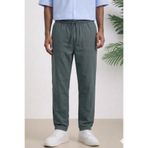 COOL TARZ Açık Haki Renk Erkek Yazlık Keten Karışımı Relaxed Pantolon